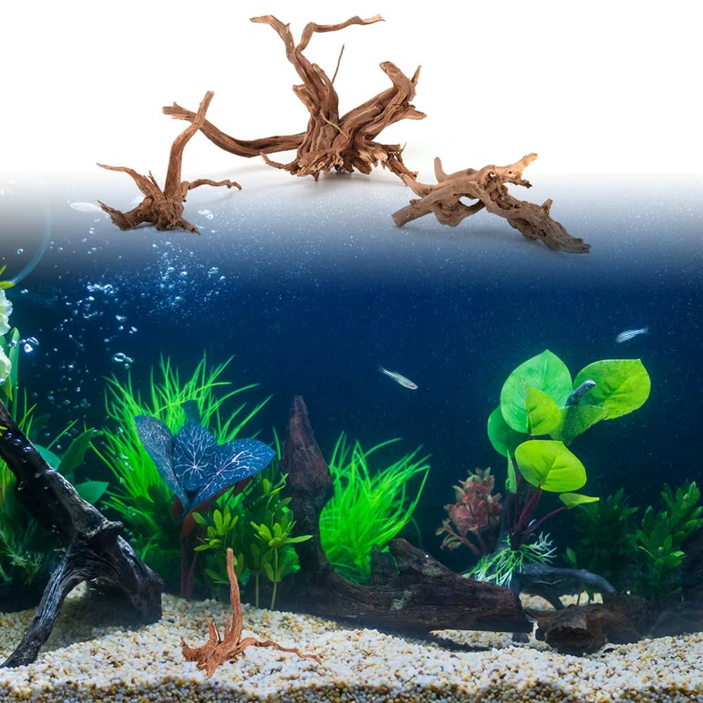1 Pcs Wood Natural Trunk Driftwood Tree Aquarium Fish Tank Plant Stump Aquarium Fish Tank Ornament Landscaping Decoration