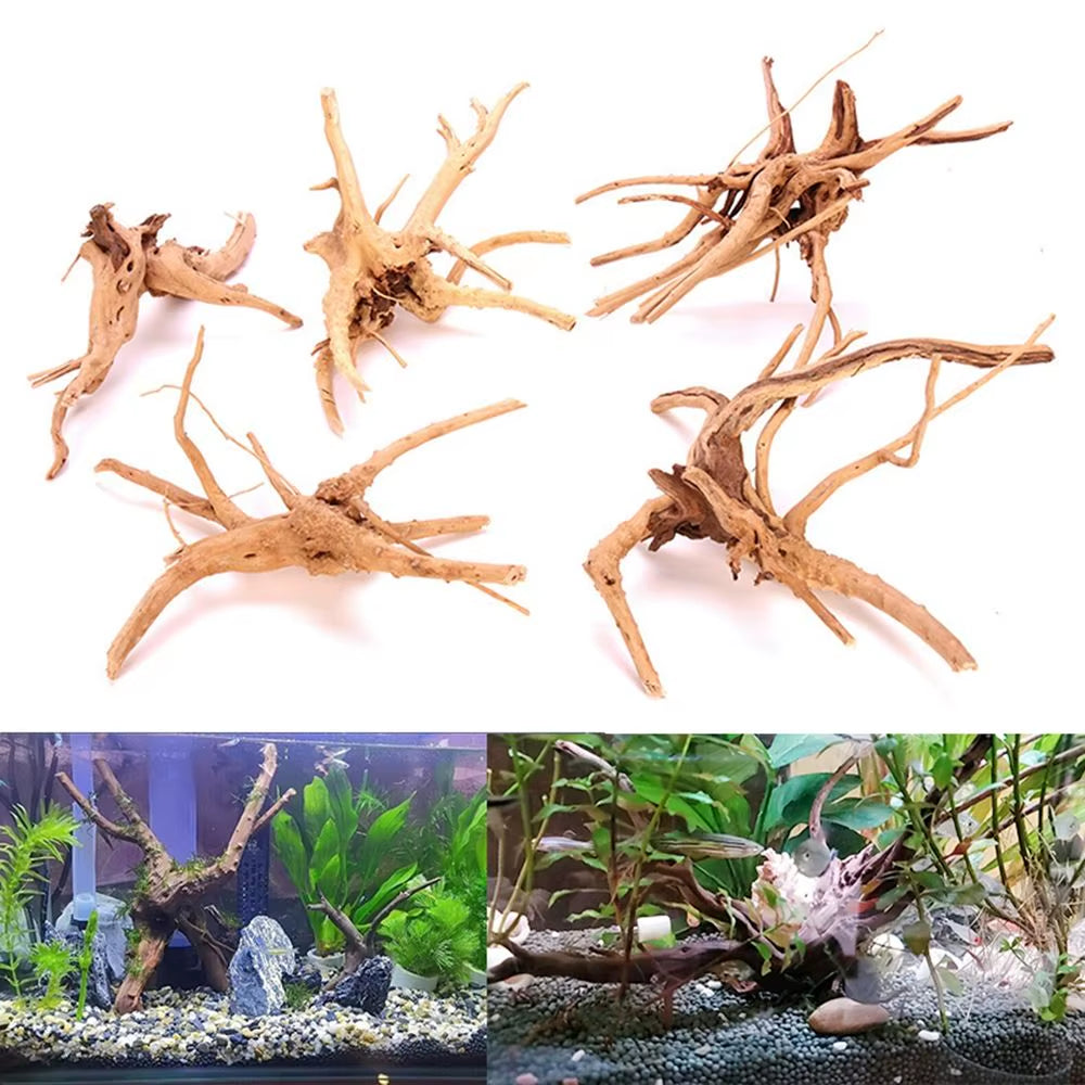 1 Pcs Wood Natural Trunk Driftwood Tree Aquarium Fish Tank Plant Stump Aquarium Fish Tank Ornament Landscaping Decoration