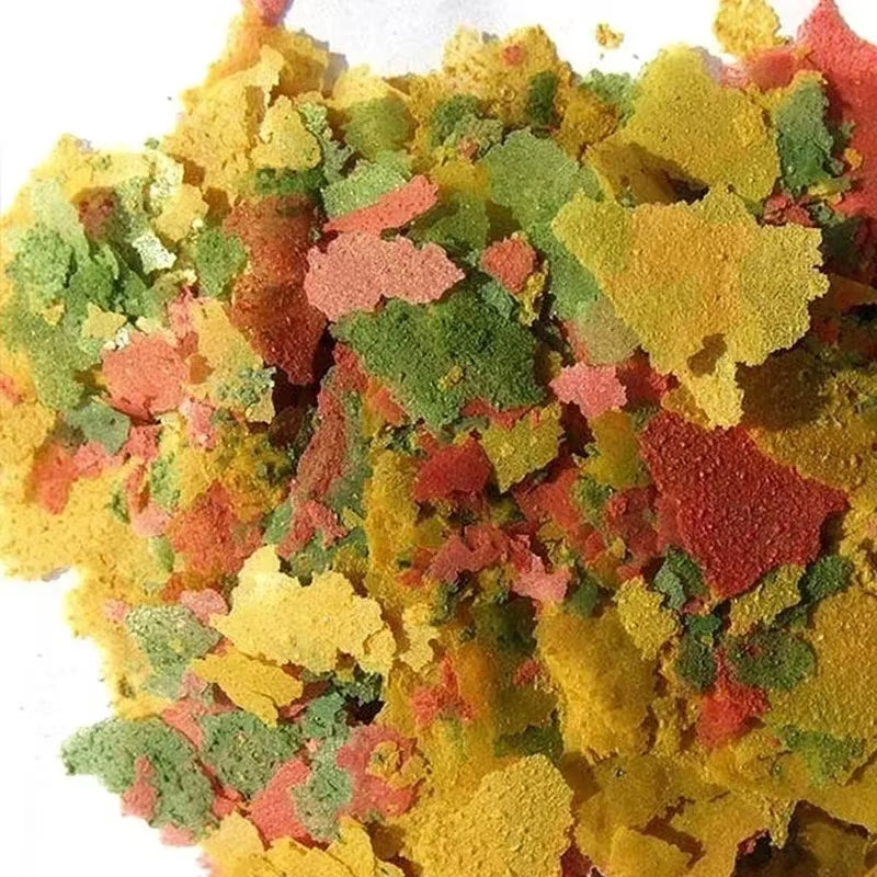 100G/Pack Tropical Ornamental Fish Thin Slice Food Aquarium Fish Feed Fish Seedling Fattening Food Family Fishing Accessories
