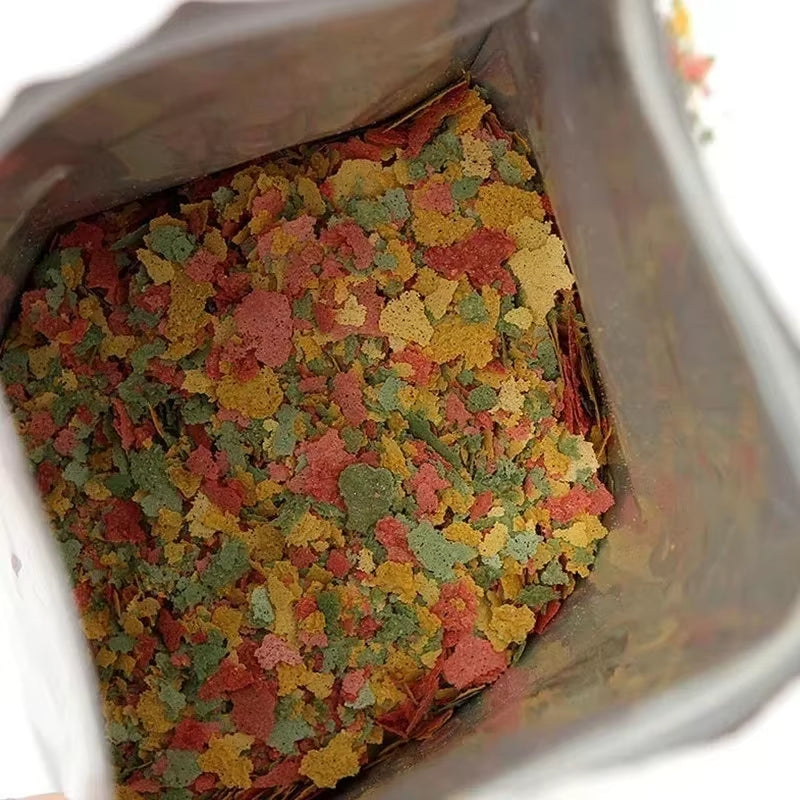 100G/Pack Tropical Ornamental Fish Thin Slice Food Aquarium Fish Feed Fish Seedling Fattening Food Family Fishing Accessories