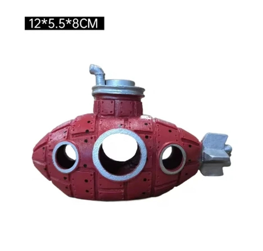 Resin Submarine Ornaments Fish Shrimp Shelter Cave Landscaping Accessories for Aquarium Fish Tank Decorations