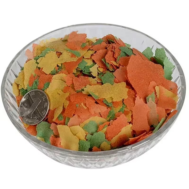 100G/Pack Tropical Ornamental Fish Thin Slice Food Aquarium Fish Feed Fish Seedling Fattening Food Family Fishing Accessories