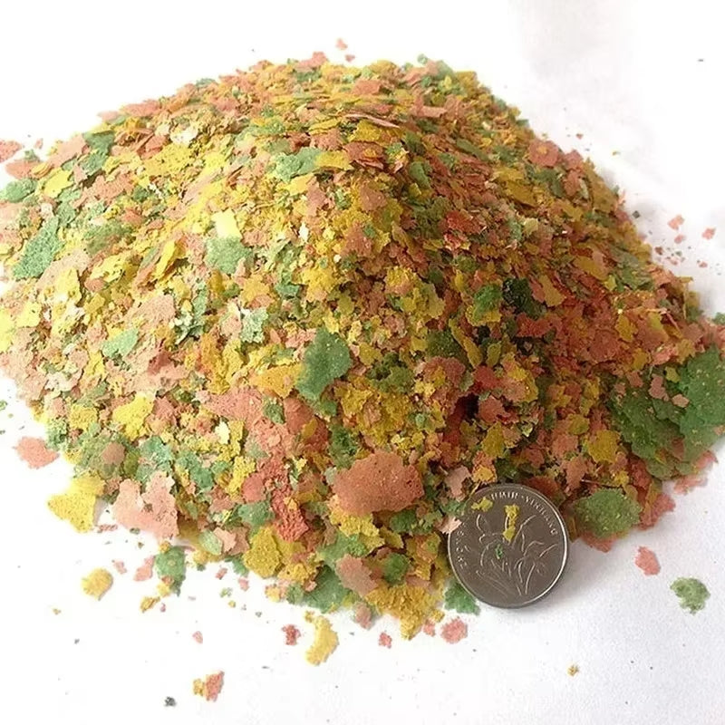 100G/Pack Tropical Ornamental Fish Thin Slice Food Aquarium Fish Feed Fish Seedling Fattening Food Family Fishing Accessories