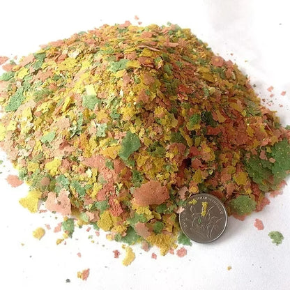 100G/Pack Tropical Ornamental Fish Thin Slice Food Aquarium Fish Feed Fish Seedling Fattening Food Family Fishing Accessories